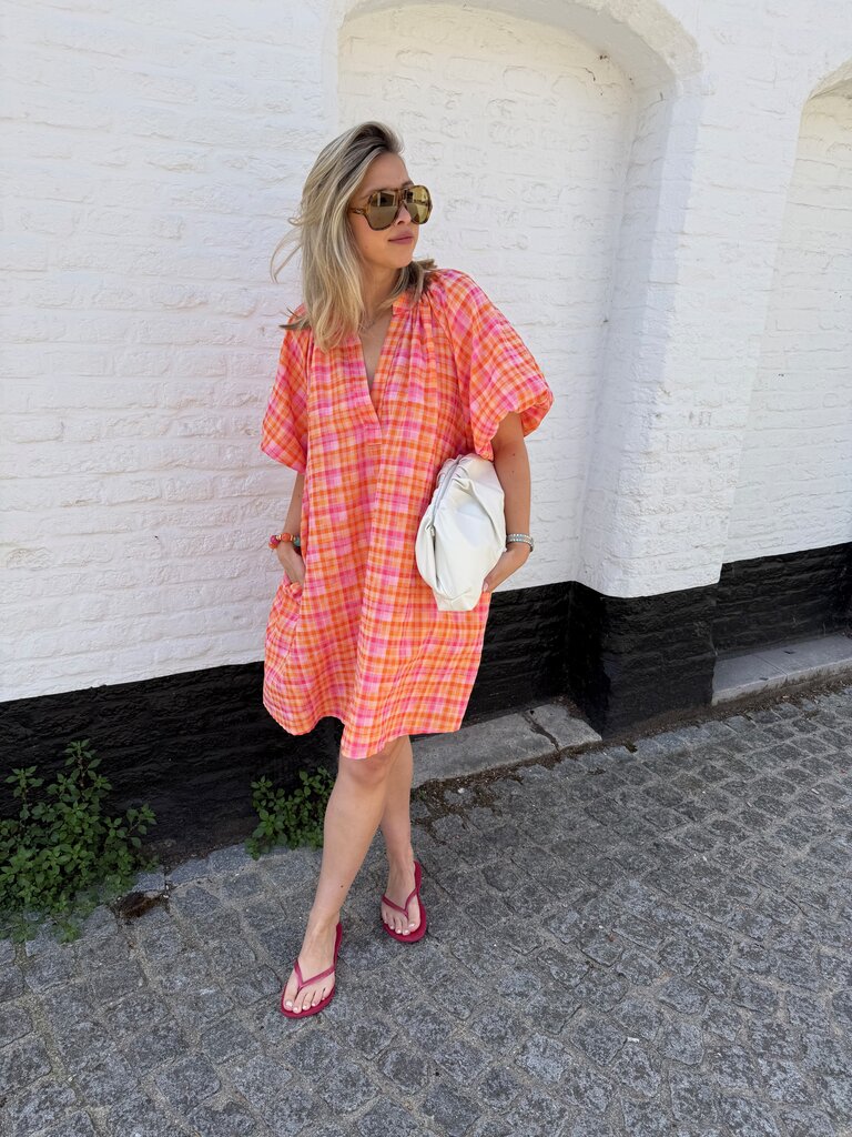 Summer dress pink/orange