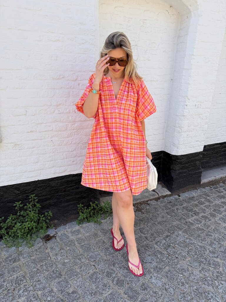 Summer dress pink/orange