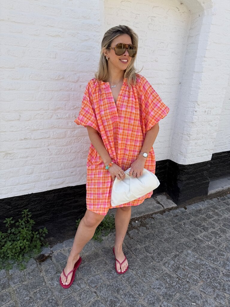 Summer dress pink/orange