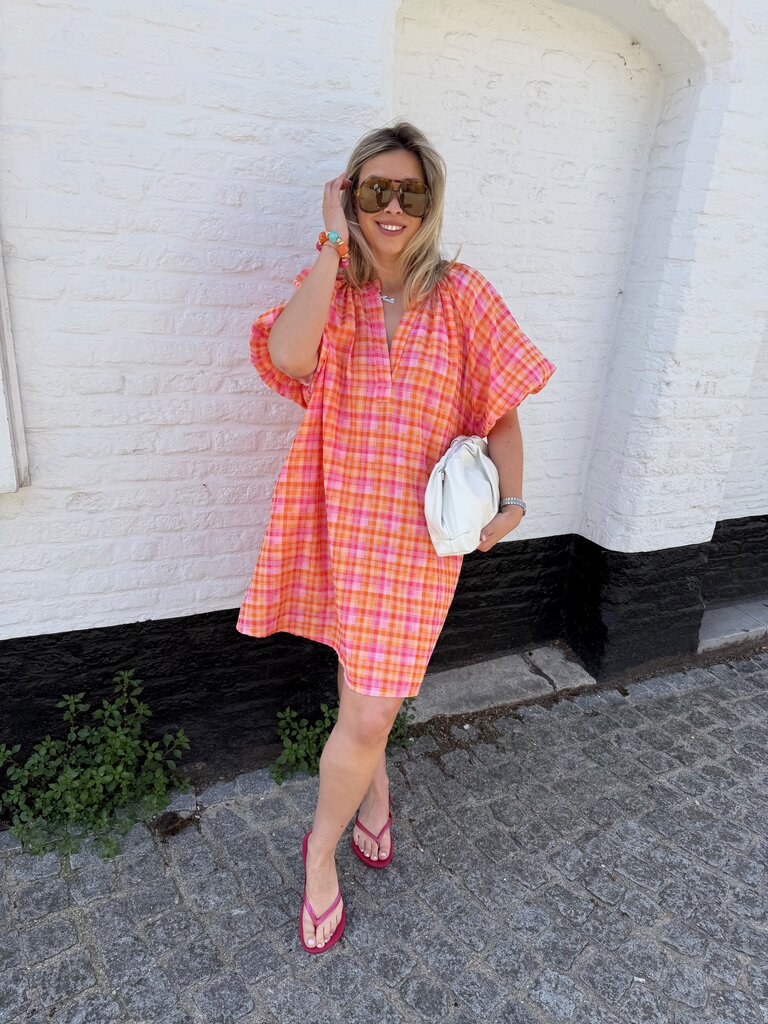 Summer dress pink/orange