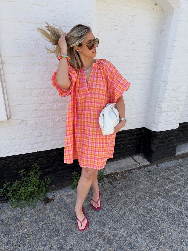 Summer dress pink/orange