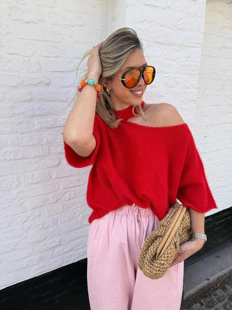 Lucy knit red