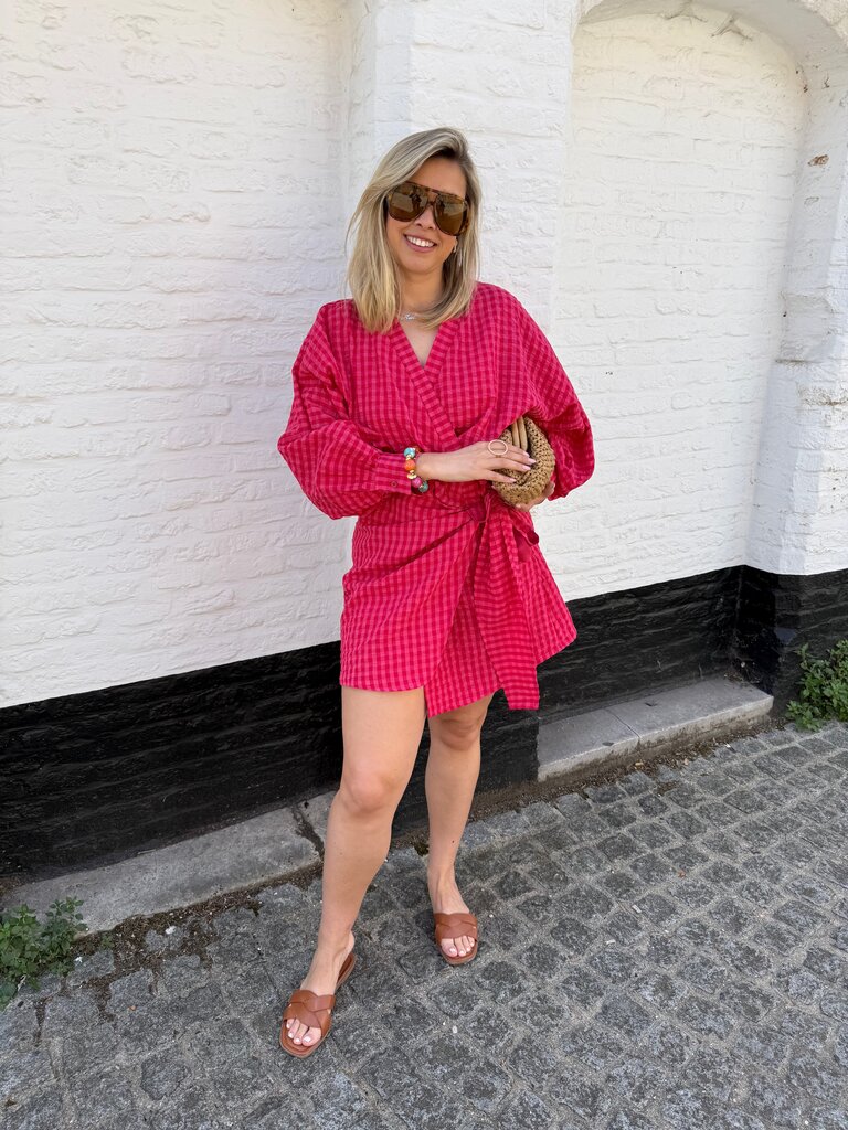 Eloise dress red/pink
