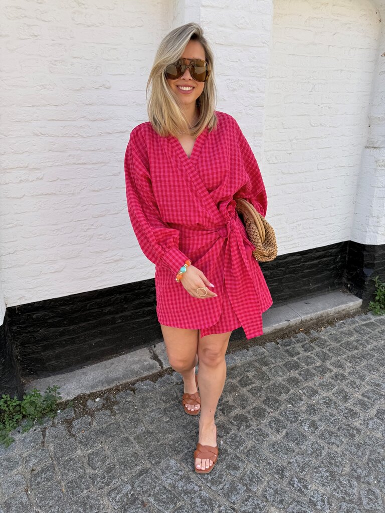 Eloise dress red/pink