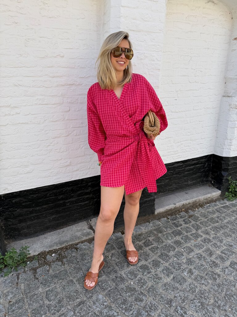 Eloise dress red/pink