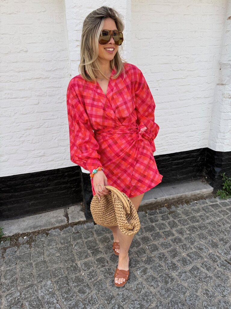 Margo dress pink/orange