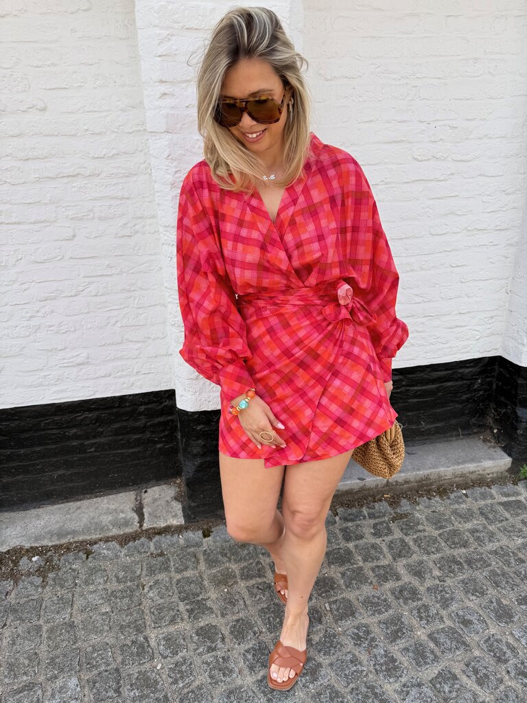 Margo dress pink/orange
