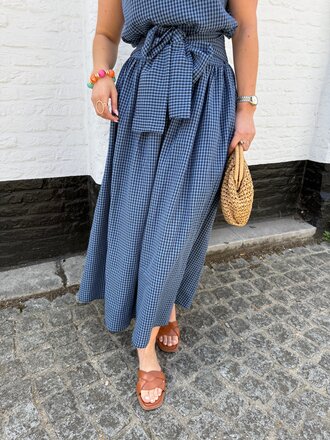 Lizzy vichy skirt blue