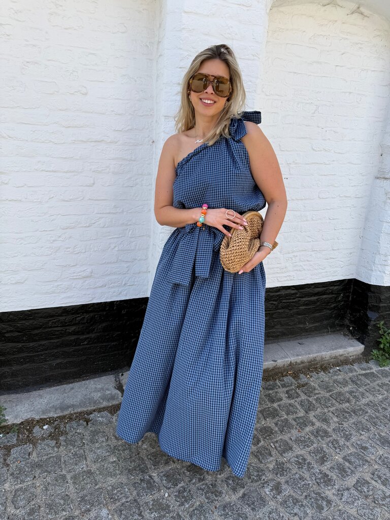 Lizzy vichy skirt blue