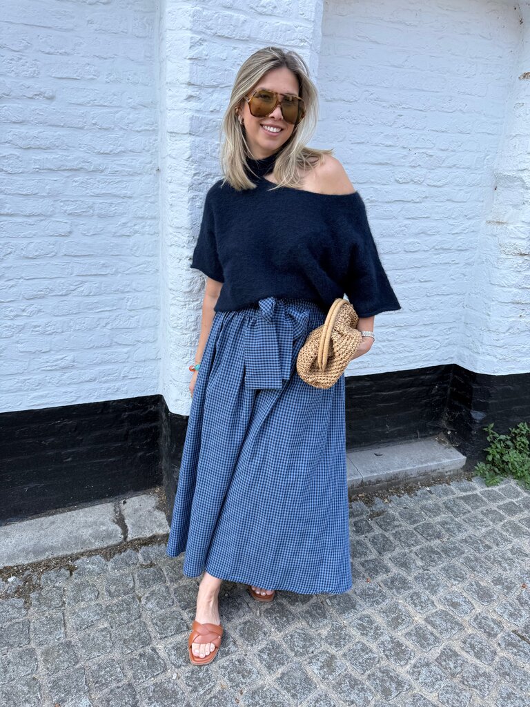 Lizzy vichy skirt blue