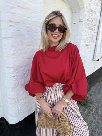 Oda blouse red TU