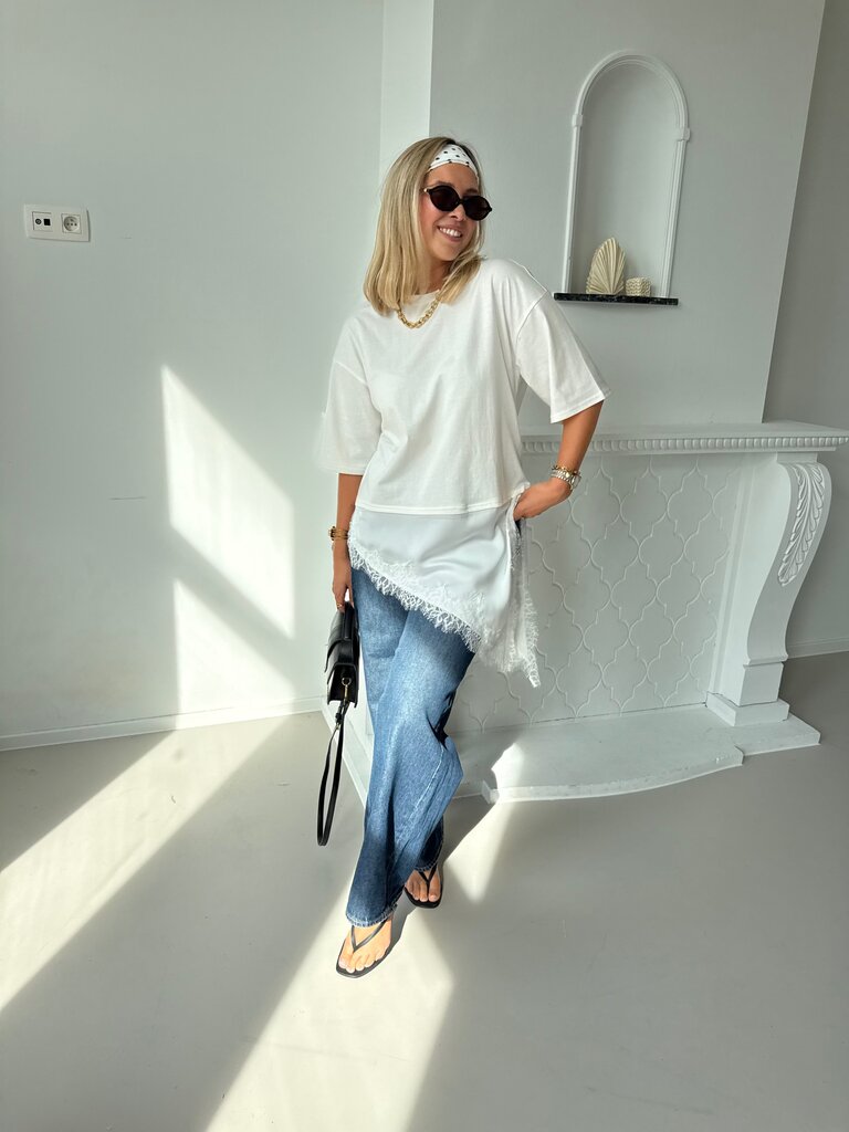 Madelyn lace shirt white