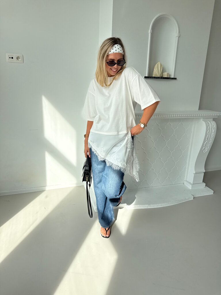 Madelyn lace shirt white