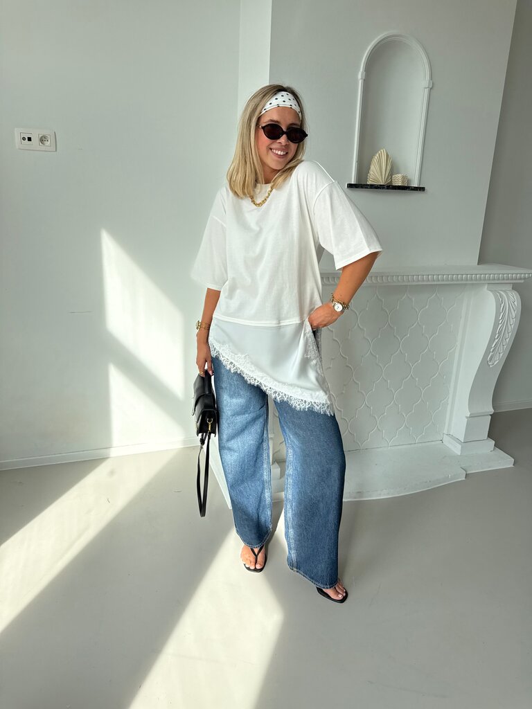 Madelyn lace shirt white