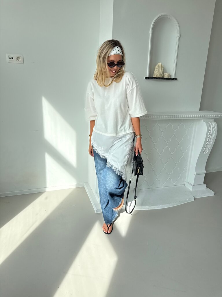 Madelyn lace shirt white