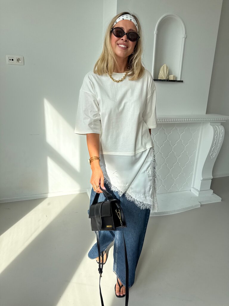 Madelyn lace shirt white