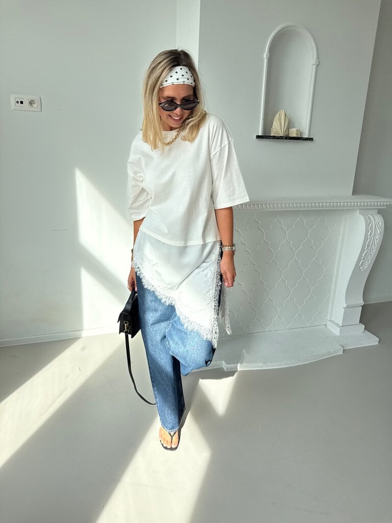 Madelyn lace shirt white