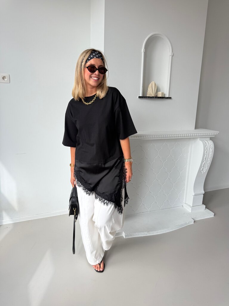 Madelyn lace shirt black