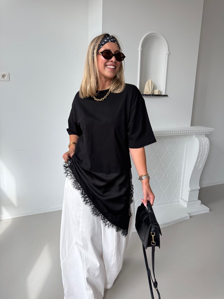 Madelyn lace shirt black