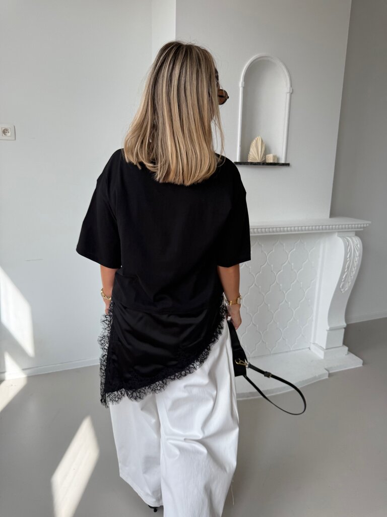 Madelyn lace shirt black