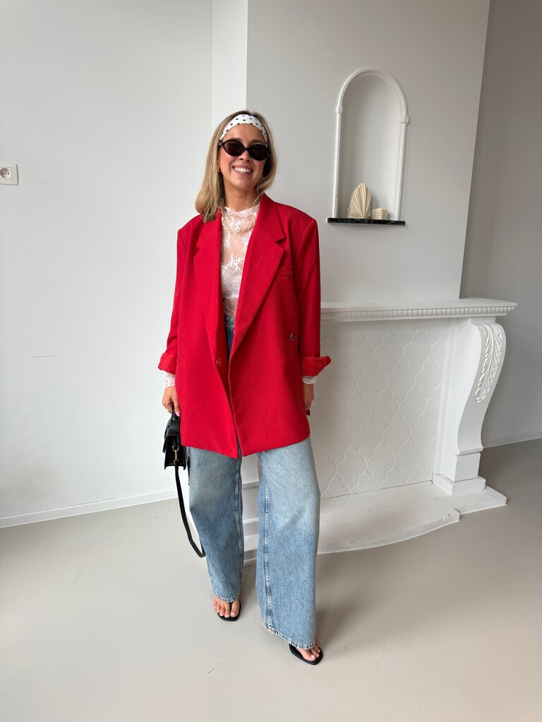 Audrey blazer red