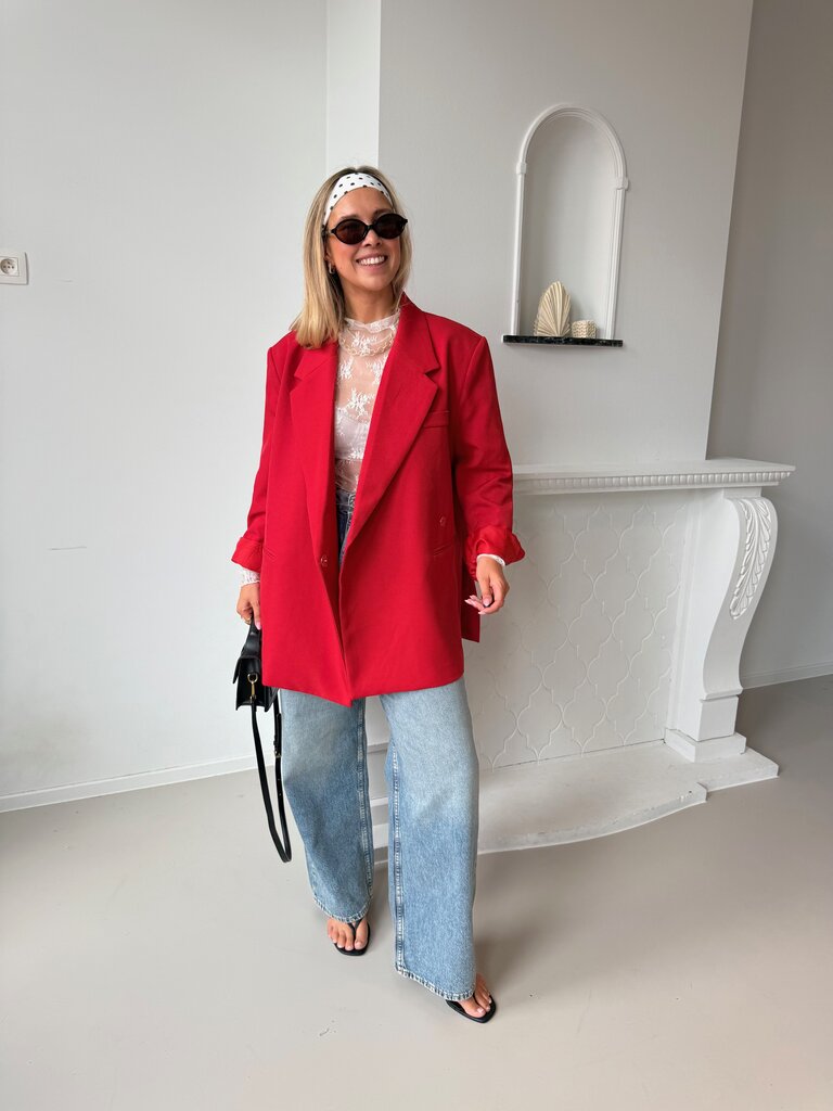 Audrey blazer red