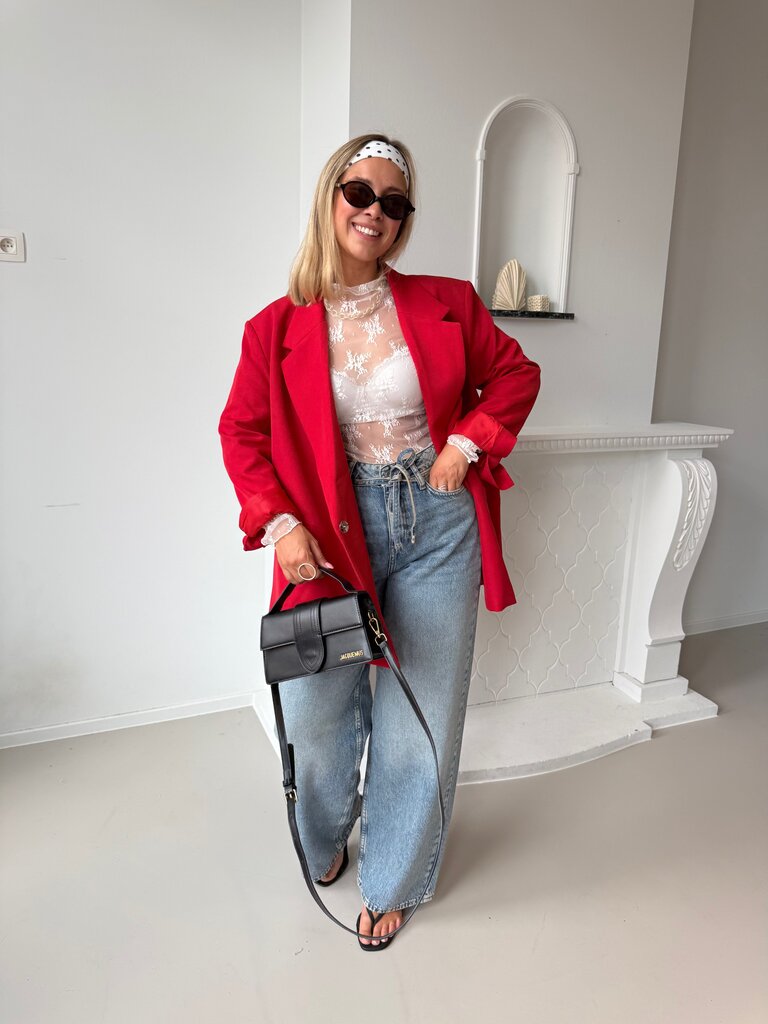 Audrey blazer red