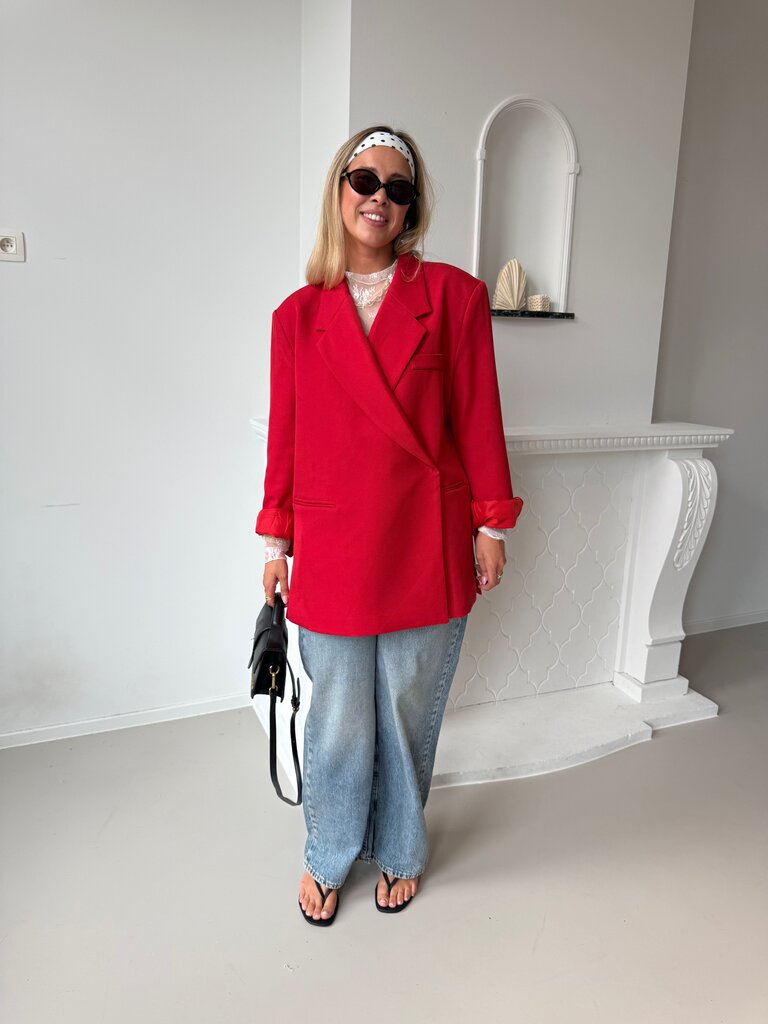 Audrey blazer red