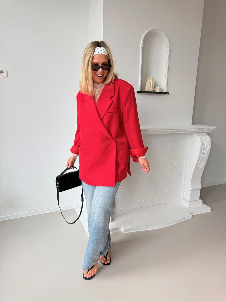 Audrey blazer red