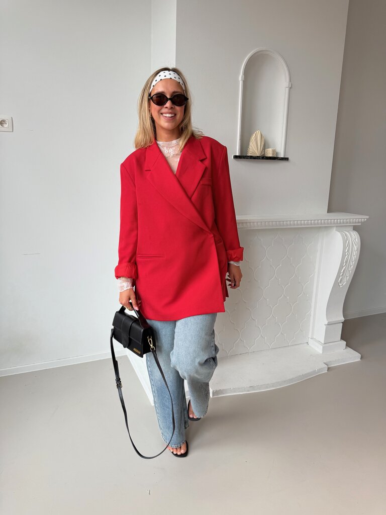 Audrey blazer red