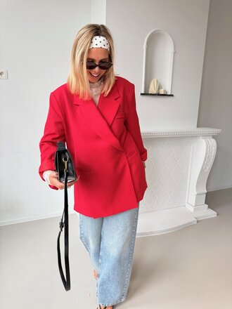 Audrey blazer red