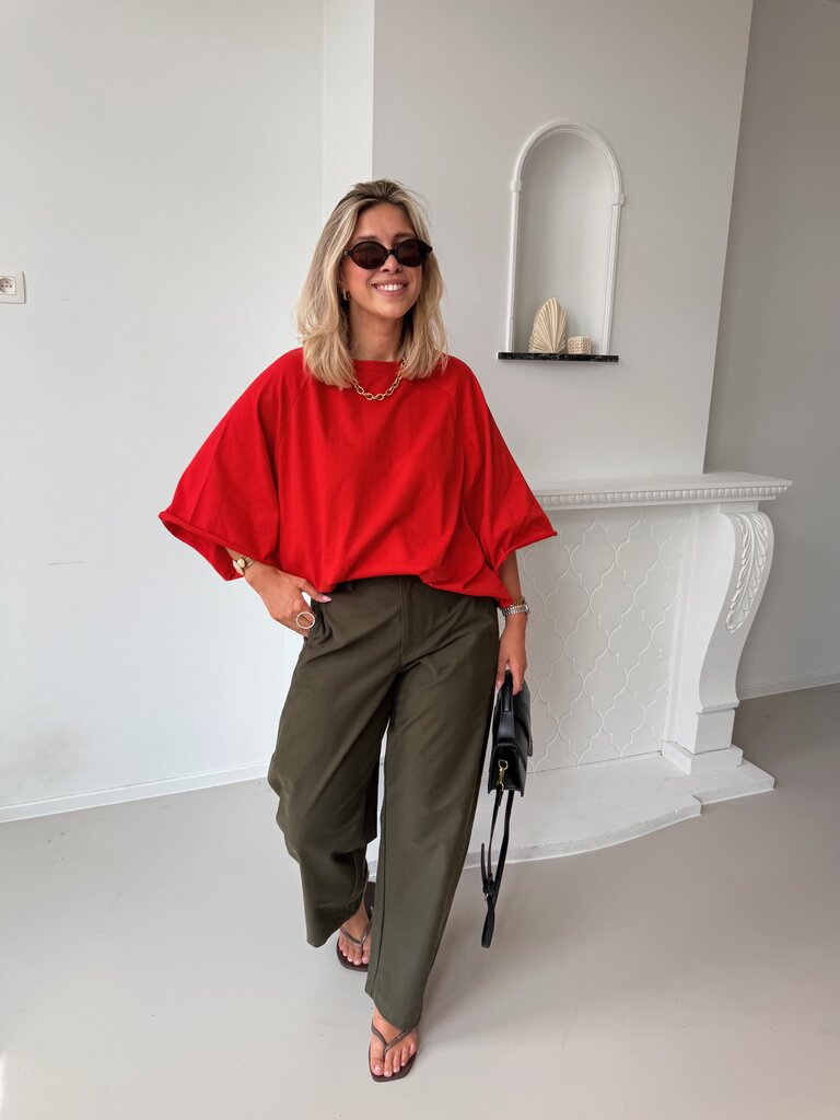 PRE-ORDER Clair barrel pants khaki