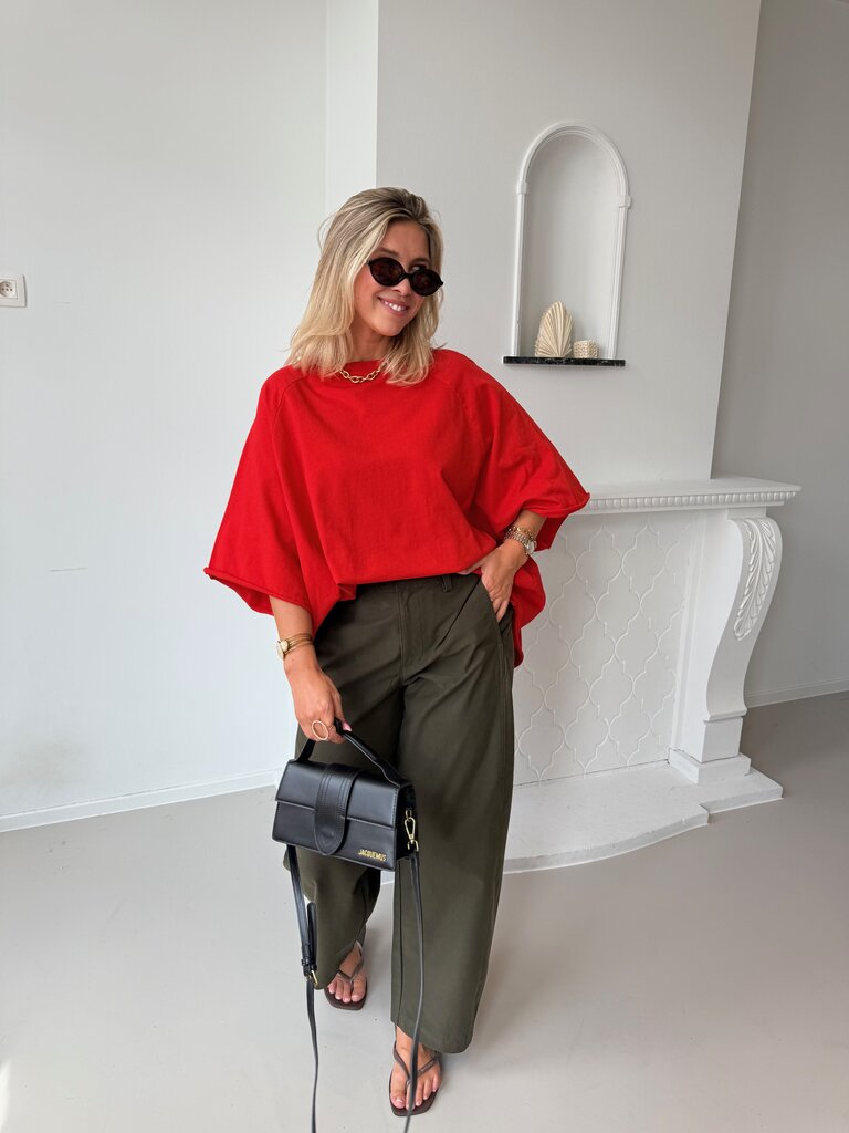 PRE-ORDER Clair barrel pants khaki