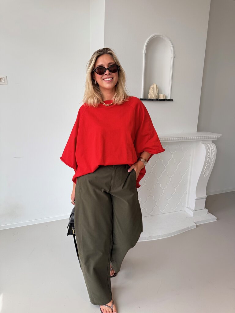 PRE-ORDER Clair barrel pants khaki