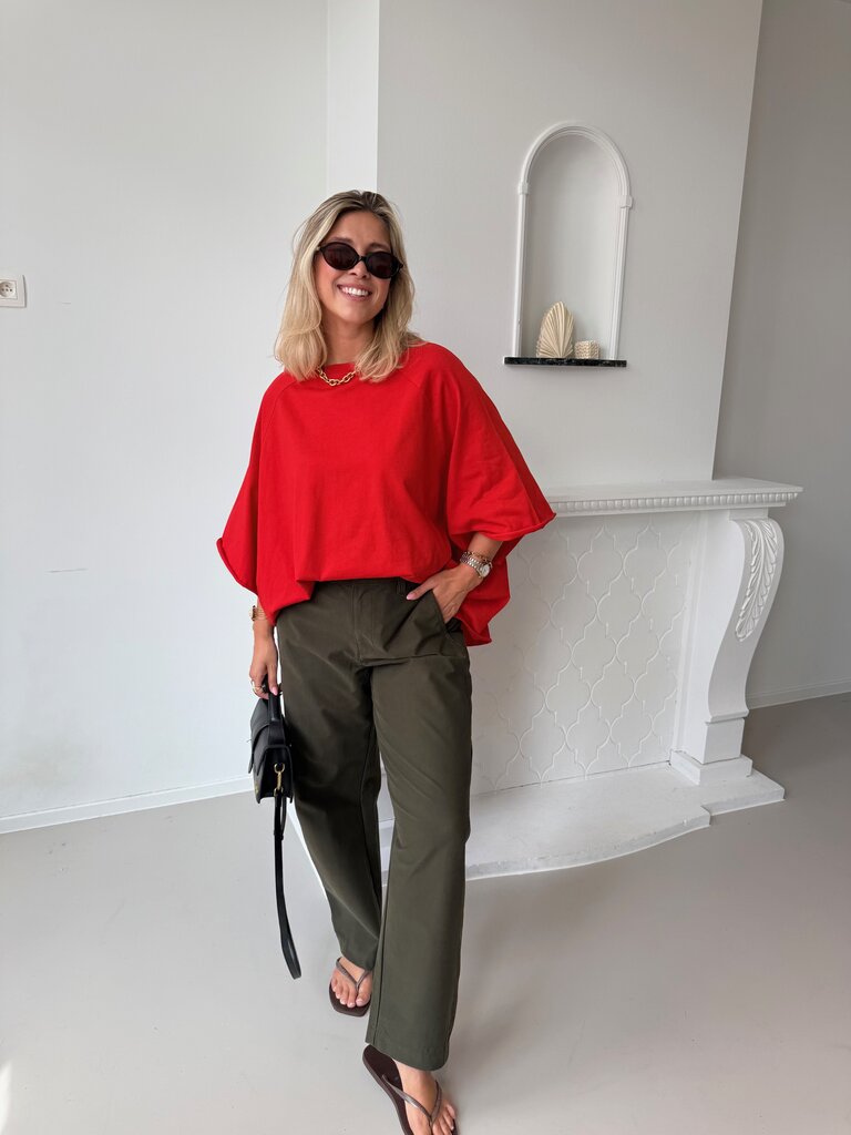 PRE-ORDER Clair barrel pants khaki