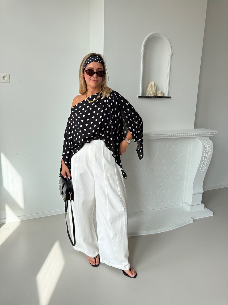 Lola barrel pantalon white