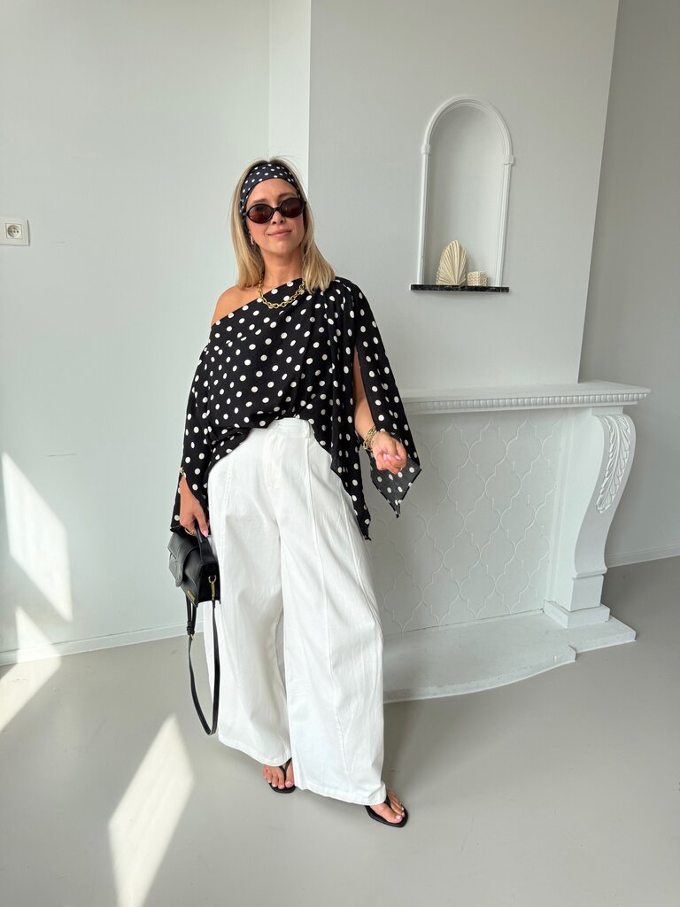 Lola barrel pantalon white