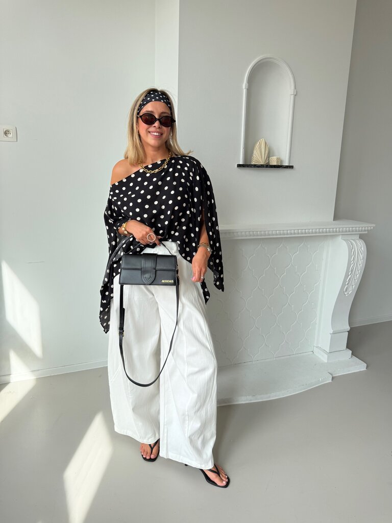Lola barrel pantalon white