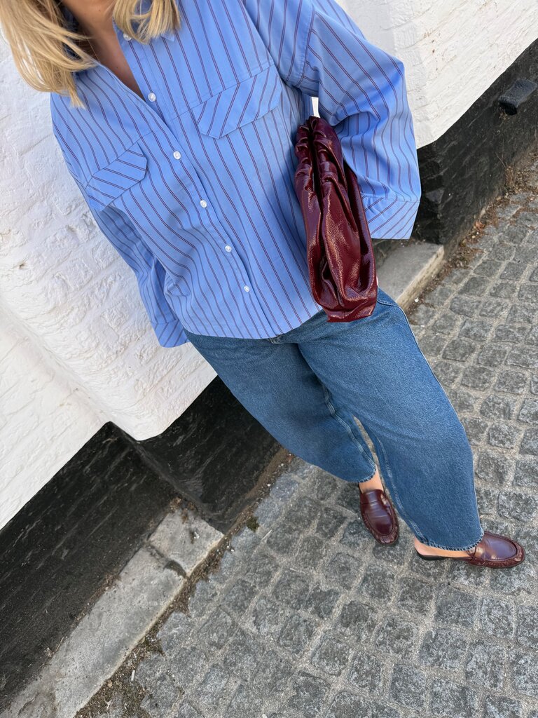 Mio shirt blue/burgundy