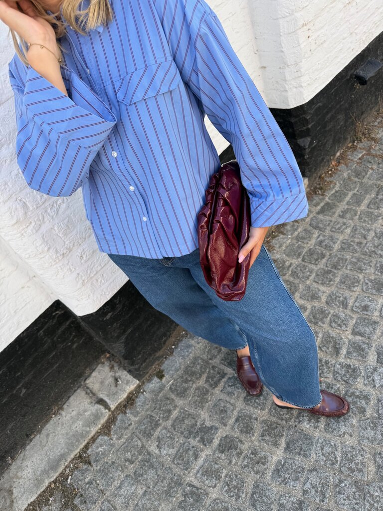 Mio shirt blue/burgundy