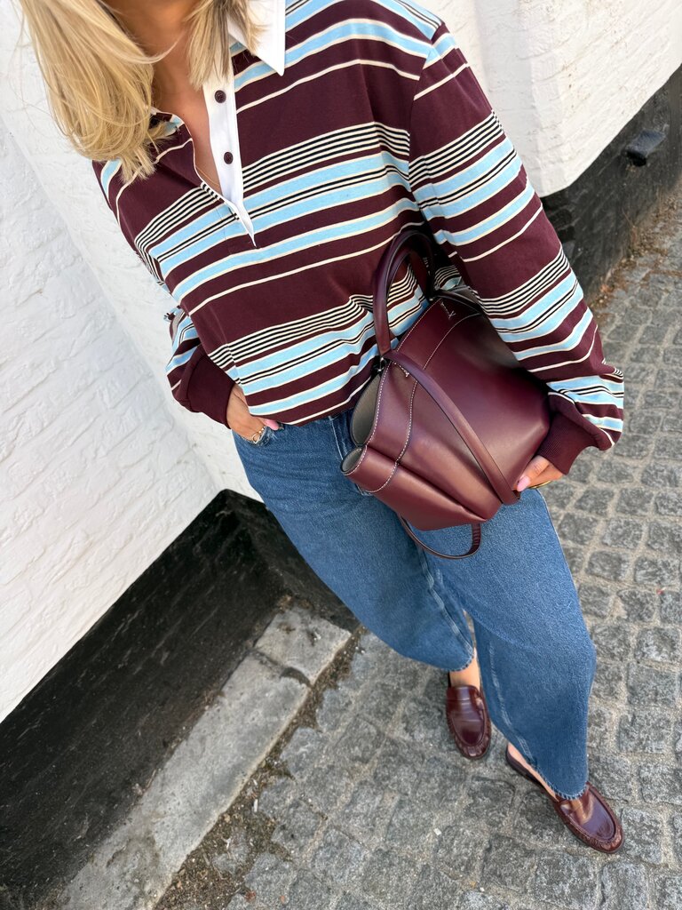 Jozefien  striped sweat burgundy/blue