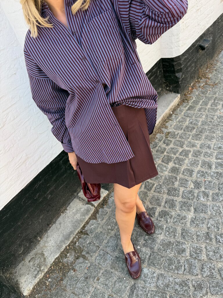 Jamie poplin blouse bordeaux/marine