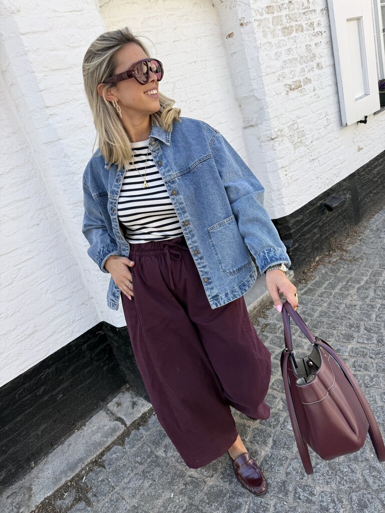 Lucky striped top navy