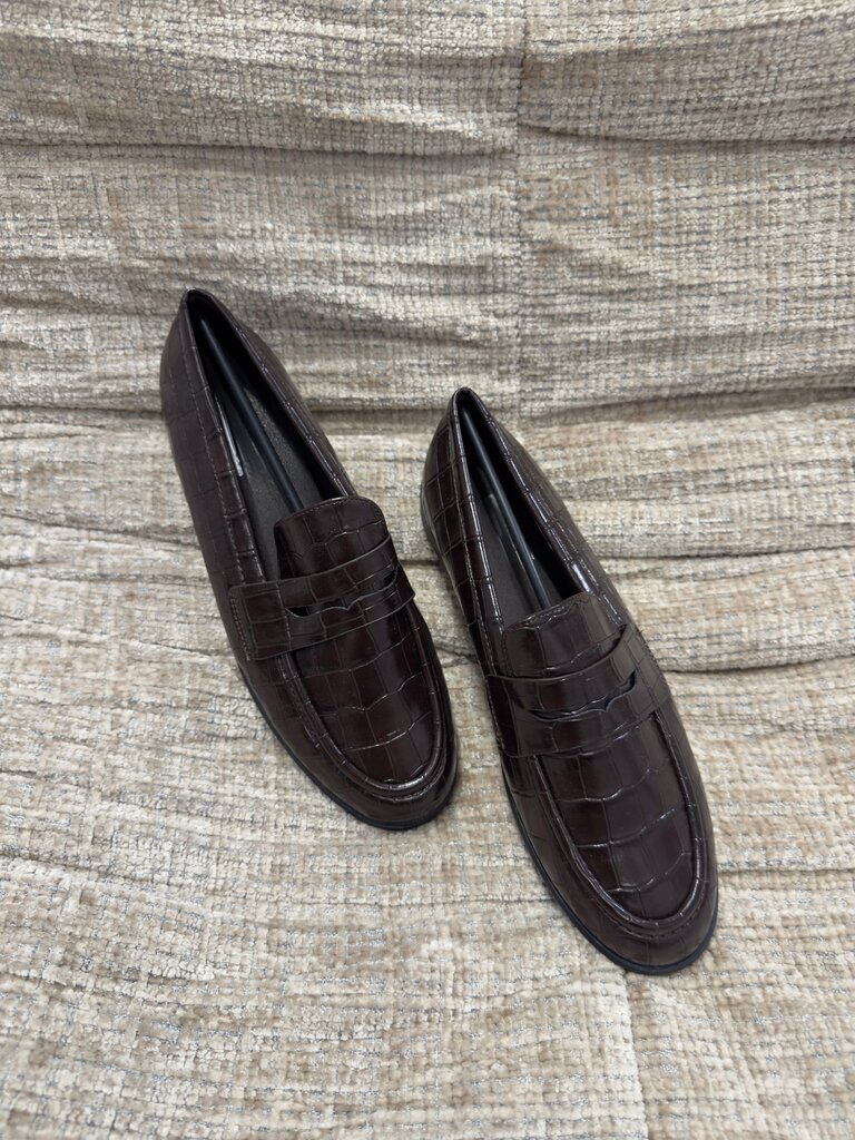 Roxy croco loafers brown