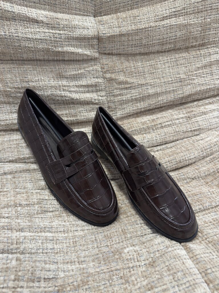 Roxy croco loafers brown
