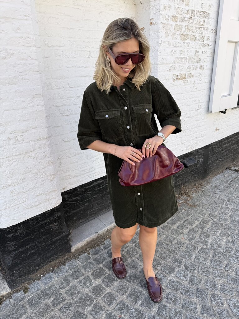 Shiraz dress forest green