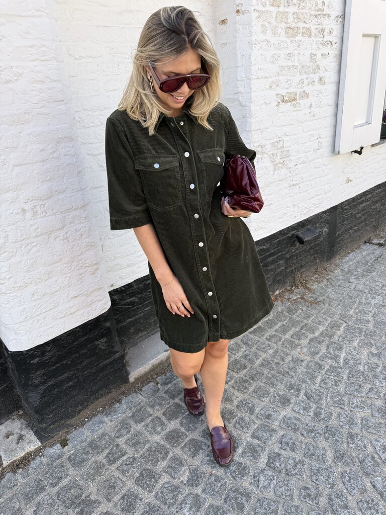 Shiraz dress forest green