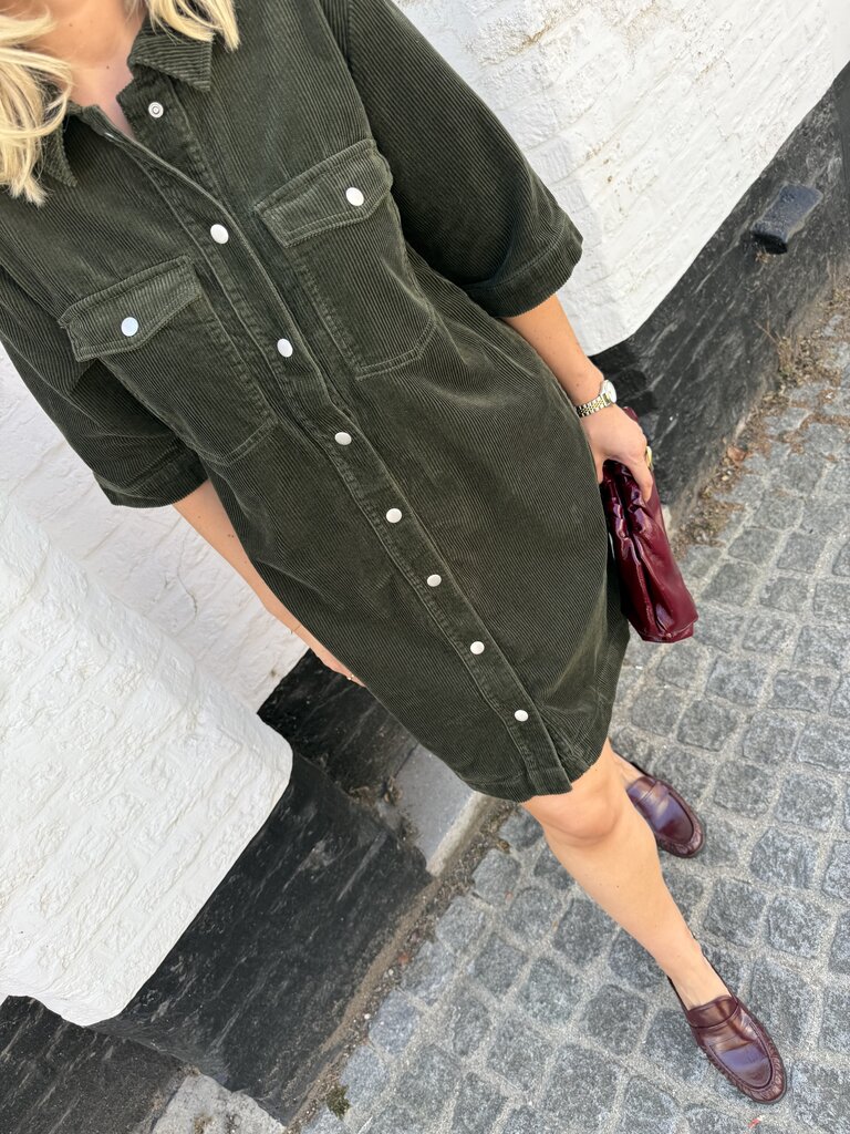 Shiraz dress forest green