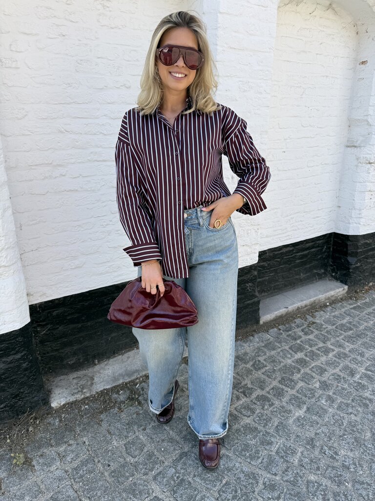 Serena blouse burgundy/blue