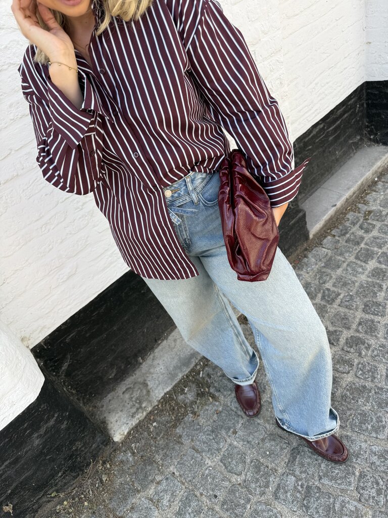 Serena blouse burgundy/blue